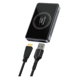 محول لاسلكي Wiwu CarPlay Box  - نظام اندرويد مدمج - يدعم نيتفليكس و يوتيوب - منفذ HDMI - دقة 4K