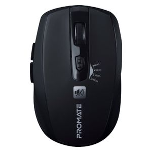  ماوس لاسلكي بروميت - ازرار صامتة - دقة 1600 DPI قابلة للتعديل - 6 أزرار - اتصال 2.4GHz - أسود 