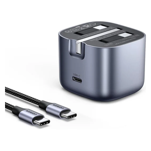 شاحن جداري يوجرين - 30 واط - منفذ شحن سريع واحد يو اس بي سي  PD GaN - رمادي