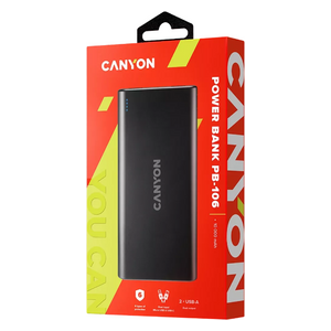  شاحن محمول كانيون - 10000mah  - PB-106 - اسود 