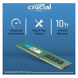  Crucial CB8GU2666 8GB DDR4 2666MHz Desktop Memory - Black 
