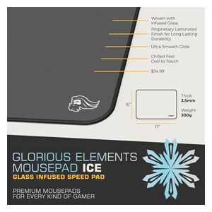  Glorious GLO-MP-ELEM-ICE - Mouse Pad - Black 