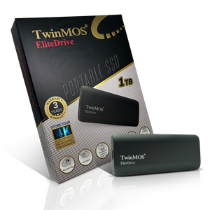 TwinMOS PSSDGGBMED32B  - 1TB - External SSD Hard Drive - Dark Gray