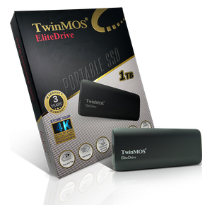  TwinMOS PSSDGGBMED32B  - 1TB - External SSD Hard Drive - Dark Gray 