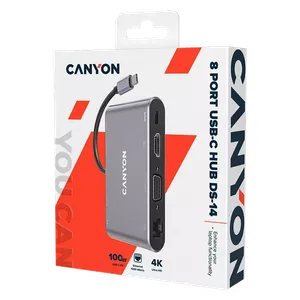  Canyon CNS-TDS14 - USB-C Hub - 8 Port 