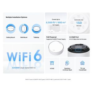  TP-Link Deco-X50-poE - WiFi Range Extender - 3 Pack 