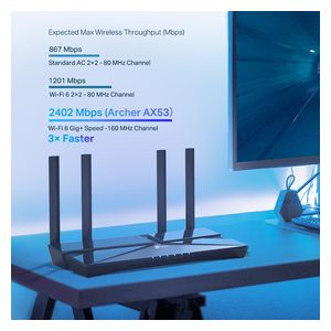  TP-Link Archer AX53 WiFi 6 Dual-Band Router - Black 