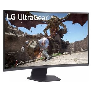  LG 32-Inch 32GS60QC-B - Series - Curved Computer Monitor - 180Hz - 1ms Response Time - QHD 