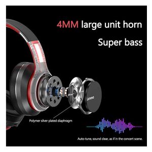  Lenovo HD200 - Bluetooth Headphone On Ear - Black 