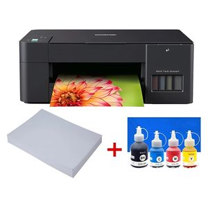  طابعة برذز نافثة للحبر الكل في واحد ملونة - DCP T220 - دقة تصل إلى 1200× 6000نقطة في انج - يو اس بي - اسود + مع هدية حبر و ورق 