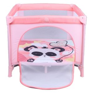 Kikka Boo Enjoy Panda Folding Crib - Pink