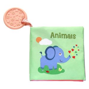 Kikka Boo Educational cloth book with teether - ANIMALS