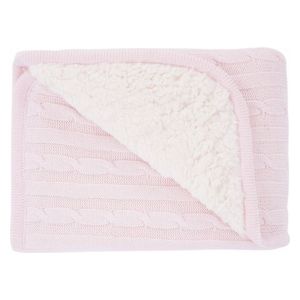 Kikka Boo Knitted blanket sherpa - Pink