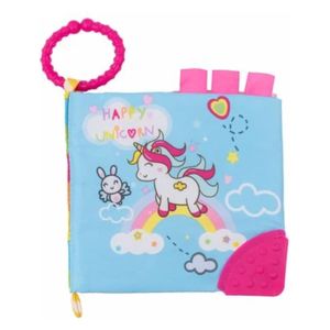 Kikka Boo Educational cloth book with teether - Happy Unicorn