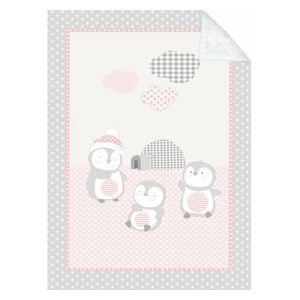 Kikka Boo Crib Blanket Velvet  Pingui Family - Pink