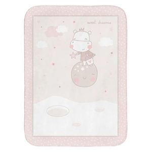 كيكا بوو بطانية اطفال شكل فرس النهر - 110 سم - وردي