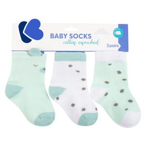 Kikka Boo Baby socks with 3D ears Bear with me - Mint 