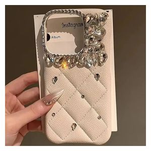  Fashion Case  Mobile Cover For iPhone 16 Pro Max - Off-White 