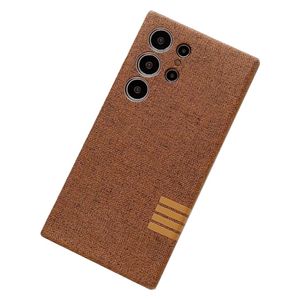  Fashion Case Mobile Cover For Samsung S24 Ultra - Brown 