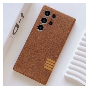  Fashion Case Mobile Cover For Samsung S24 Ultra - Brown 
