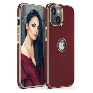  Fashion Case Mobile Cover For iPhone 14 - Burgundy 