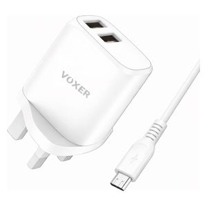  VOXER V CH75 - Wall Charger with Micro-USB Cable - 15.5W - White 