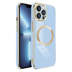  حافظة موبايل فاشن كيس لجهاز ايفون 14 - ازرق فاتح 