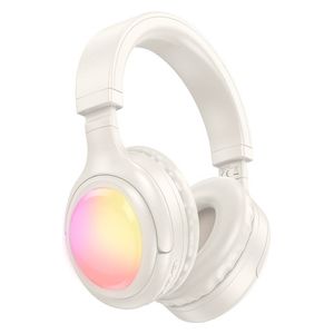 سماعات راس بلوتوث حول الاذن هوكو - W48 - بطارية تعمل لمدة 46 ساعة - بلوتوث 5.3 - أبيض