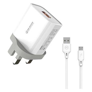  WEKOME WK WP U57 Wall Charger - 18W - USB to Micro USB Cable - White 