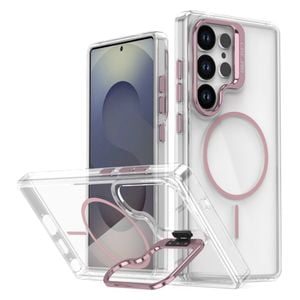  Fashion Case Magnetic Phone Case for Samsung Galaxy S26 Ultra - Pink 