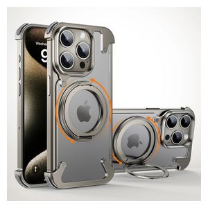  Fashion Case Mobile Cover For iPhone 15 Pro Max - Titanium Gray 