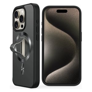  Fashion Case Mobile Cover For iPhone 15 Pro Max - Black 