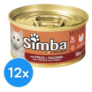  Simba Mousse with Chicken and Turkey Wet Cat Food - 12 Pieces 