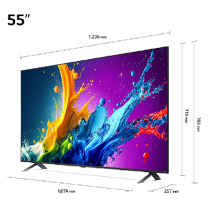  LG 65-Inch 65QNED80T6 Series - Smart - 4K - UHD QNED - 60Hz - 2024 Model 