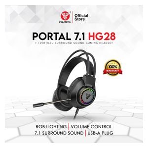سماعة سلكية حول الاذن فانتيك - HG28 - ميكروفون مدمج - ار بي جي - اسود