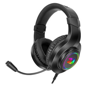 سماعة سلكية حول الاذن ريد دراجون - H260RGB - ميكروفون مدمج - ار بي جي - اسود