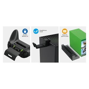 حامل اكس بوكس مع تبريد متعدد الوظائف دوبي - Xbox series X - اسود