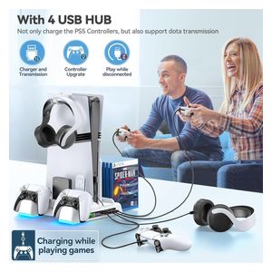 Dobe PS5-RGB Multlfunctiona Cooling Stand - White