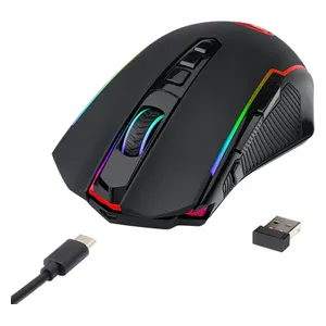 ماوس ألعاب سلكي و لاسلكي ريد دراجون - M910-KS - مستشعر بصري ليزري 3104 - ار بي جي - اسود