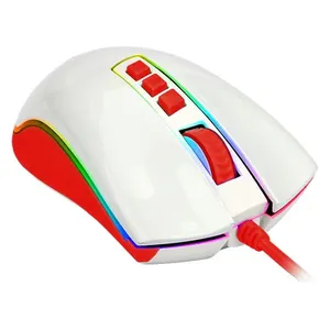  Redragon M711C - Wired Mouse - White Red 