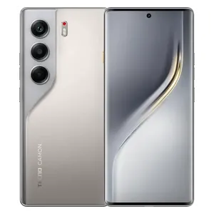 Tecno Camon 40 Pro 4G - 6.78" 120Hz AMOLED display - MediaTek Helio G100 Ultimate processor - 50MP rear camera with OIS - 50MP front camera - 5200mAh battery with 45W charging - Android 15 / HiOS 15 - Titanium