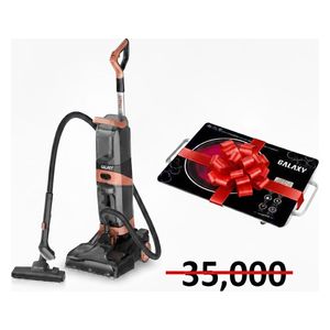  Galaxy GAV-180 - Steam Vacuum Cleaner - 3-In-1 - 1000 W - Black + Galaxy GAH101 - 1 Burners - Electric Cooker - Black 