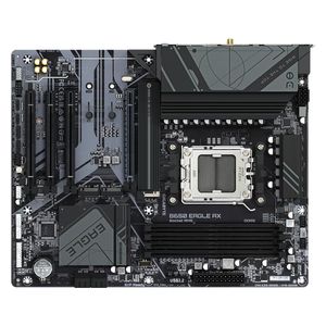 لوحة أم جيجابايت B650 إيغل أكس - تدعم معالجات AMD Ryzen 7000، DDR5، واي فاي 6E، PCIe 5.0، لون أسود