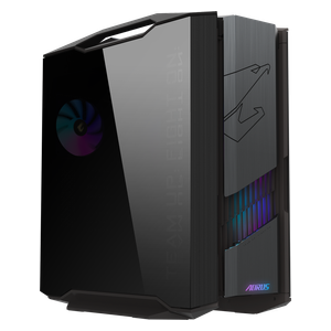  كيس كمبيوتر جيجابايت AORUS C601 GLASS - ميد تاور - 4 مراوح 140 مم - اضاءة RGB - اسود 