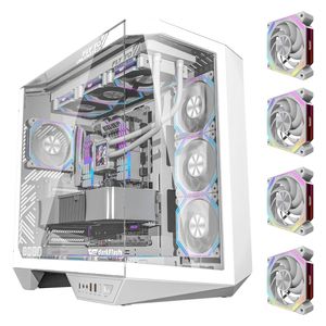 حافظة كومبيوتر دارك فلاش بزجاج مقاوم للكسر - PC - زجاج ثلاثي الجوانب - ابيض