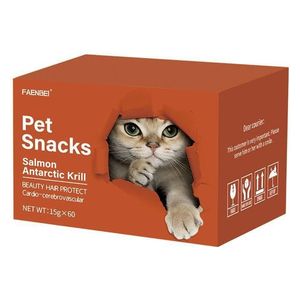  Faenbei Salmon and Antarctic Krill Cat Treat Sticks - 60 Pieces 