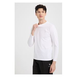  Stylish Bee Long Sleeve T-Shirt for Men, M - White 