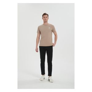 Stylish Bee Men Crest T-shirt - MCHBWS001 - S / Brown