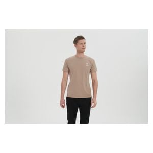 Stylish Bee Men Crest T-shirt - MCHBWS001 - S / Brown