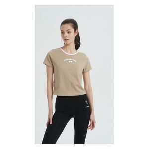 Stylish Bee Cotton Short Sleeve T-shirt - WBTSBL001 - L / Beige
